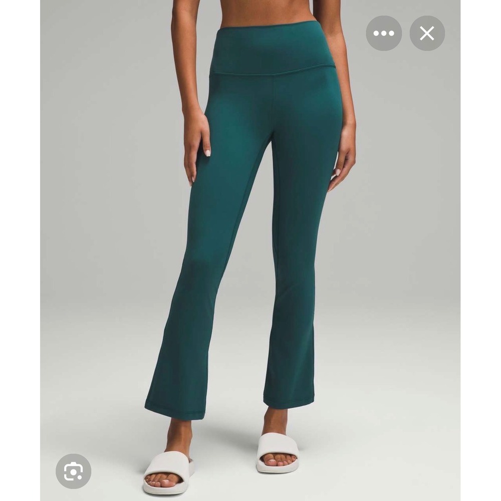 Lululemon Yoga Pants Leggings Size 10 Short Align High-Rise Flare Teal Green